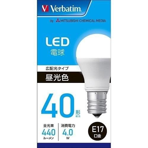 バーベイタム(Verbatim) LDA4DE17GLV4 昼光色 LED電球 E17口金 40形 440lm