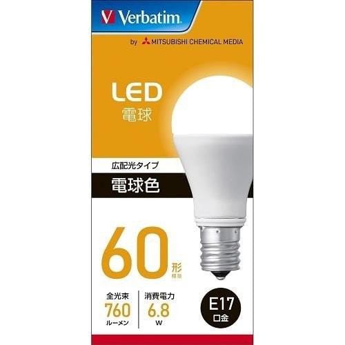 バーベイタム(Verbatim) LDA6LE17GLV4 電球色 LED電球 E17口金 60形 760lm