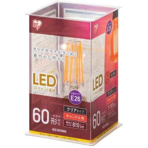 アイリスオーヤマ LDA7C-G-FC LEDフィラメント電球キャンドル色 60形相当 (810lm)