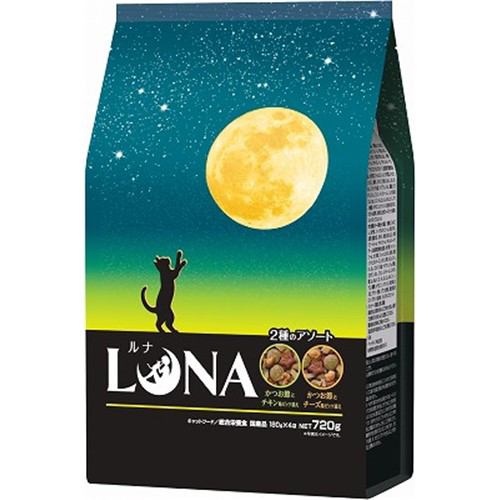 ペットライン  ＬＵＮＡ かつお節＆チキン味とチーズ味ビッツ添え  720g