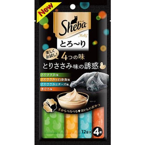 マースジャパンリミテッド シーバとろーりメルティ4つの味とりささみ味の誘惑 12g×4