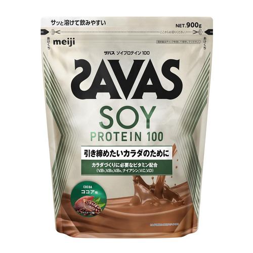 10g炭水化物【新品】 ザバス ソイプロテイン100 ココア味　945g 3セット
