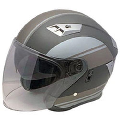 石野商会 ヘルメットLB02 Wシールドヘルメット マットブラックガンメタ