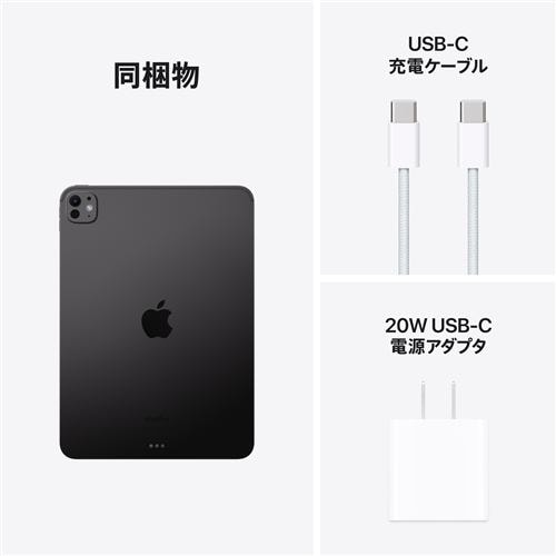 アップル(Apple) MWR83J/A iPad Pro Apple M4 11インチ Wi-Fiモデル  2TB（Nano-textureガラス搭載） スペースブラック 2024年 | ヤマダウェブコム