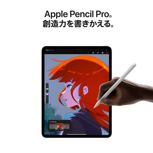 アップル(Apple) MVX23J/A iPad Pro Apple M4 13インチ Wi-Fiモデル 256GB（標準ガラス搭載）  スペースブラック 2024年