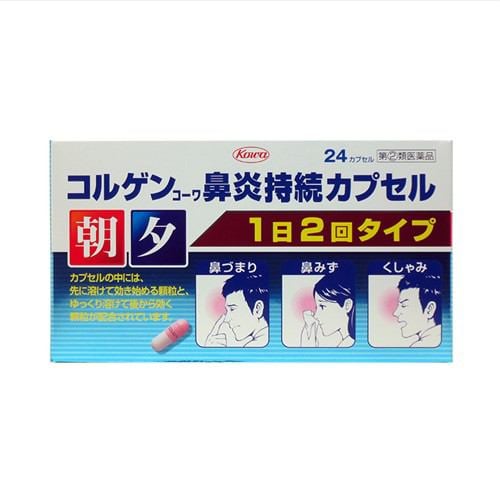 【指定第2類医薬品】【濫用等のおそれのある医薬品】 興和 コルゲンコーワ鼻炎持続カプセル (24P)