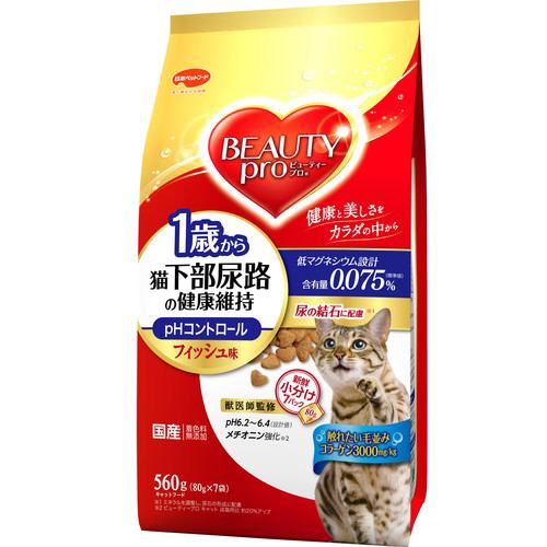 日本ペットフード  ビューティープロ キャット 猫下部尿路の健康維持 １歳から１０歳まで  ５６０ｇ