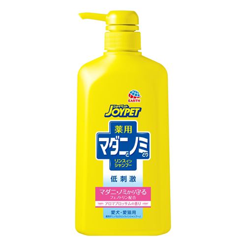 アース・ペット  ジョイペット 薬用マダニとノミとりシャンプーアロマブロッサムポンプ  ６００ｍｌ