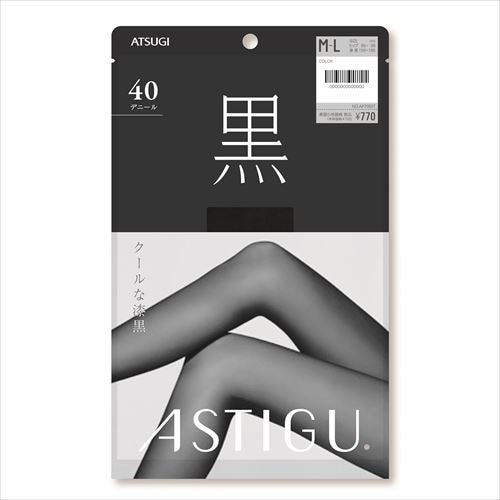 アツギ AP7050 ASTIGU【黒】 クールな漆黒 40 ML デイ-プN ASTIGU タイツ 1足 デイ-プブラック