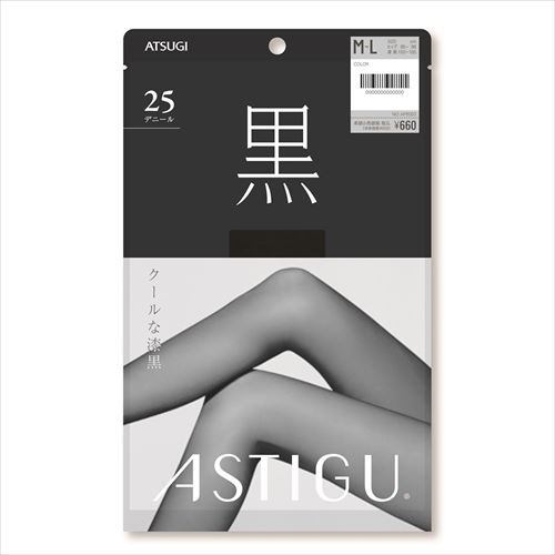 アツギ AP6003 ASTIGU【黒】 クールな漆黒 ML デイ-プN ASTIGU 1足 デイ-プブラック