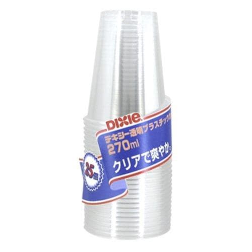 日本デキシー KPC259EP エコノウエア トウメイプラスチックカップ270ml25P