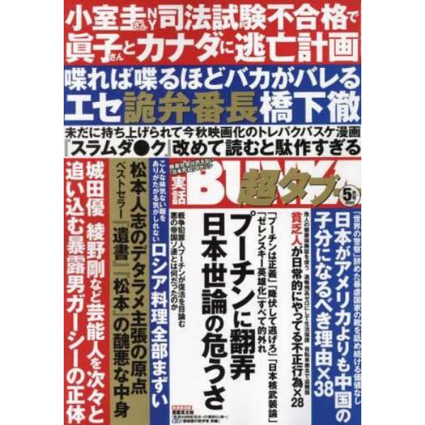 実話ＢＵＮＫＡ超タブー　２０２２年５月号